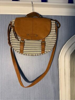 Apt. 9 Striped Shoulder Bag in Brown & White
